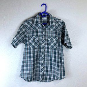 Wrangler Wrancher Pearl Snap Short Sleeve Shirt
